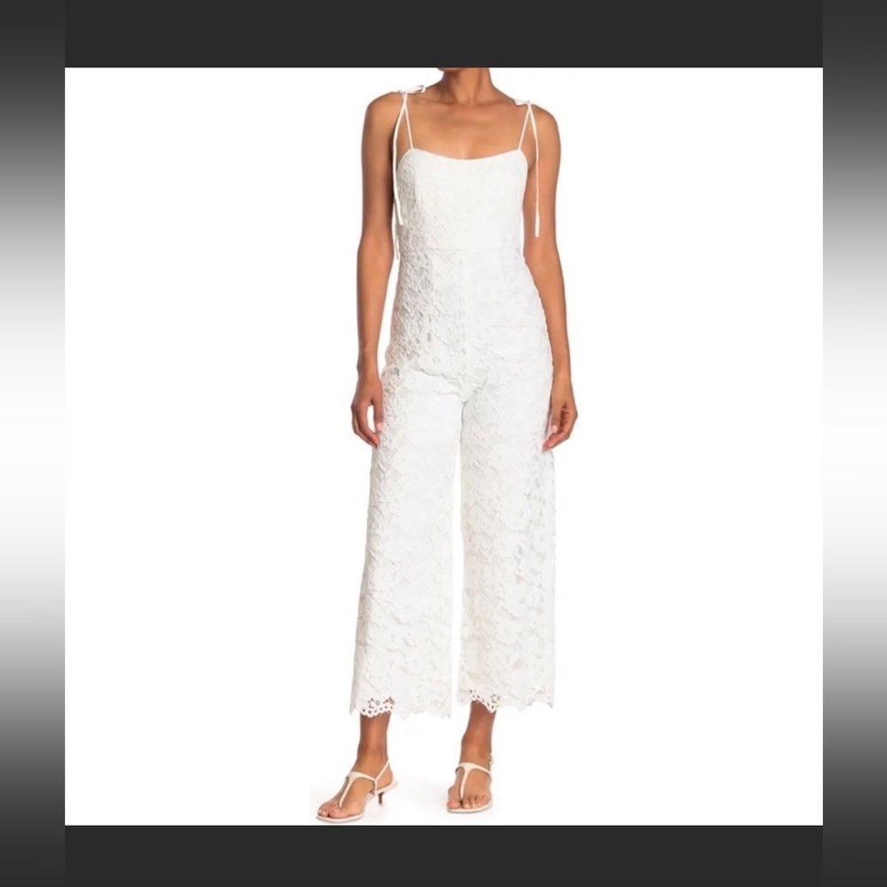 LIKELY - Miley TIE SHOULDER lace white jumpsuit *never worn* 💫